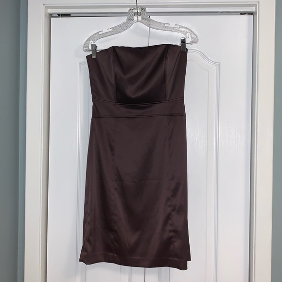 RW&CO strapless brown mini dress size 6 - Picture 5 of 11